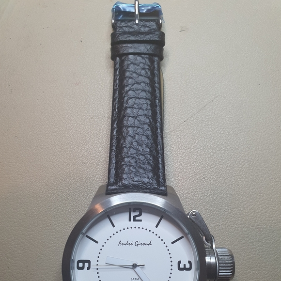 Andre Giroud AG305048 Silver/White Leather Men's Watch - Picture 3 of 8